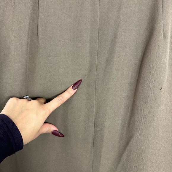 Vintage Sheldon 100% wool brown midi a-line skirt size 14 - Picture 7 of 12